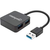 Manhattan USB-HUB 4-Port USB 3.0 schwarz
