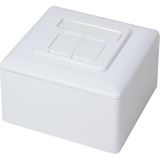 LogiLink Wanddose RJ-45 X 2 - RAL 9003 - 2 Ports