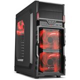 Sharkoon VG5-W mit Sichtfenster Midi Tower ohne Netzteil schwarz/rot Sharkoon VG5-W mit Sichtfenster Midi Tower ohne Netzteil schwarz/rot