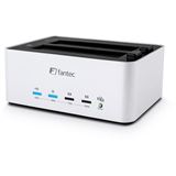 Fantec AluDOCK 2X, HDD Klon & Docking Station mit USB 3.0 Fantec AluDOCK 2X, HDD Klon & Docking Station mit USB 3.0