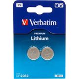 Verbatim CR2032 Lithium Knopfzellen Batterie 3.0 V 2er Pack Verbatim CR2032 Lithium Knopfzellen Batterie 3.0 V 2er Pack