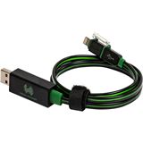 Realpower RealPower Floating lightning/micro USB Cable grün Realpower RealPower Floating lightning/micro USB Cable grün