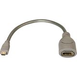 (€93,73*/1m) 0.15m Lindy HDMI Adapterkabel HDMI-Buchse auf Micro (€93,73*/1m) 0.15m Lindy HDMI Adapterkabel HDMI-Buchse auf Micro