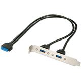 Lindy USB 3.0 Slotblechadapter 2 x USB 3.0 Typ A