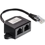 InLine ISDN Verteiler, 2x RJ45 Buchse, 15cm Kabel, mit InLine ISDN Verteiler, 2x RJ45 Buchse, 15cm Kabel, mit