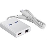 Club3D Adapter USB 3.0 Typ A > HDMI mit 2x USB 3.0 und LAN Club3D Adapter USB 3.0 Typ A > HDMI mit 2x USB 3.0 und LAN