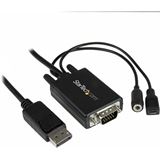 (EUR 3,97* / 1 m) 3.00m Startech Displayport Adapterkabel Displayport Stecker auf VGA 15pol Stecker + 3.5mm Klinke Buchse + USB mikroB Buchse Schwarz (EUR 3,97* / 1 m) 3.00m Startech Displayport Adapterkabel Displayport Stecker auf VGA 15pol Stecker + 3.5mm Klinke Buchse + USB mikroB Buchse Schwarz