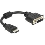 Delock HDMI Adapter HDMI-Stecker auf DVI 24+1 Buchse Schwarz Delock HDMI Adapter HDMI-Stecker auf DVI 24+1 Buchse Schwarz