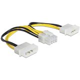 (€32,67*/1m) 0.15m Delock Stromkabel Adapter 2x Molex Stecker (€32,67*/1m) 0.15m Delock Stromkabel Adapter 2x Molex Stecker