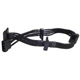 Silverstone 4-Pol-Molex auf 4x SATA Verlängerung - 300mm schwarz Silverstone 4-Pol-Molex auf 4x SATA Verlängerung - 300mm schwarz