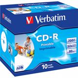 Verbatim CD-R 700 MB bedruckbar 10er Jewelcase (43325)