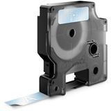 Dymo D1 12mm x 7m wei&szlig; auf transparent