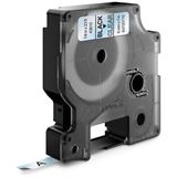 Dymo D1 6mm x 7m schwarz auf transparent