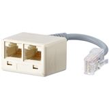 Metz Connect BTR ISDN Verteiler, 2-fach, 1 x RJ45 St/2x RJ45 (8P8C)