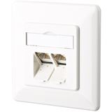 Metz Connect BTR Datendose E-DAT design, Cat 6, 2-fach, Unterputz, Metz Connect BTR Datendose E-DAT design, Cat 6, 2-fach, Unterputz,