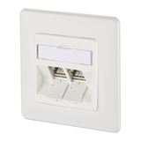 Metz Connect BTR Datendose C6Amodul, Cat 6A (ISO), 270°, 2-fach,