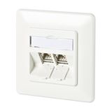 Metz Connect BTR Datendose C6Amodul, Cat 6A (ISO), 180°, 2-fach,