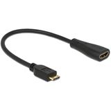 Delock HDMI Kabel Ethernet A auf mini C Bu/St 0.23m