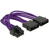 (&euro;59,33*/1m) 0.15m Delock Stromkabel Adapterkabel 2x Molex