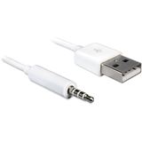 Delock iPod Shuffle Kabel 3,5mm Klinke auf USB A St/St 1.00m Delock iPod Shuffle Kabel 3,5mm Klinke auf USB A St/St 1.00m