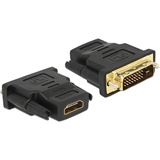 Delock DVI-D Adapter DVI 24+1 Stecker auf HDMI-Buchse Schwarz Delock DVI-D Adapter DVI 24+1 Stecker auf HDMI-Buchse Schwarz