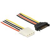 (€9,80*/1m) 0.50m Delock Stromkabel Adapterkabel SATA Strom (€9,80*/1m) 0.50m Delock Stromkabel Adapterkabel SATA Strom
