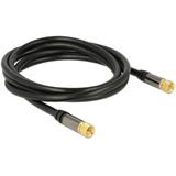 (&euro;4,45*/1m) 2.00m Delock WLAN Adapterkabel RG-6/U F Stecker auf