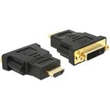 Delock HDMI Adapter HDMI-Stecker auf DVI 24+5 Buchse Schwarz Delock HDMI Adapter HDMI-Stecker auf DVI 24+5 Buchse Schwarz
