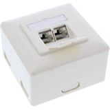 InLine Cat.6A Anschlussdose AP/UP 2x RJ45 Buchse RAL9010 weiß InLine Cat.6A Anschlussdose AP/UP 2x RJ45 Buchse RAL9010 weiß