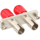 InLine LWL Kupplung Duplex ST/ST Multimode Keramikhülse zum InLine LWL Kupplung Duplex ST/ST Multimode Keramikhülse zum