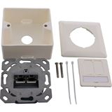 InLine Cat.6A Anschlussdose AP/UP 2x RJ45 Buchse RAL9010 weiß InLine Cat.6A Anschlussdose AP/UP 2x RJ45 Buchse RAL9010 weiß