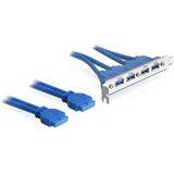 Delock Slotblech USB 3.0 4xPort extern/2x Pinheader intern Delock Slotblech USB 3.0 4xPort extern/2x Pinheader intern