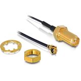 (&euro;19,80*/1m) 0.50m Delock WLAN Antennenkabel MHF Stecker auf