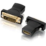 Equip HDMI Adapter HDMI-Buchse auf DVI 24+1 Stecker Schwarz vergoldet Equip HDMI Adapter HDMI-Buchse auf DVI 24+1 Stecker Schwarz vergoldet