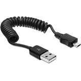 Delock USB Kabel A zu Micro-B St/St 0.20m-0.60cm Spiralkabe Delock USB Kabel A zu Micro-B St/St 0.20m-0.60cm Spiralkabe