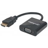 Manhattan HDMI Adapter HDMI-Stecker auf VGA 15pol Buchse + USB Manhattan HDMI Adapter HDMI-Stecker auf VGA 15pol Buchse + USB