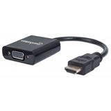 Manhattan HDMI Adapter HDMI-Stecker auf VGA 15pol Buchse + USB Manhattan HDMI Adapter HDMI-Stecker auf VGA 15pol Buchse + USB