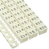 InLine Kabelmarkierer 4mm, Nr.0-9, wei&szlig;, 100er Pack