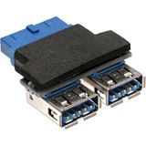 KAB InLine USB 3.0 Adapter 2x Buchse A auf Pfostenanschluss KAB InLine USB 3.0 Adapter 2x Buchse A auf Pfostenanschluss