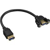 (€34,50*/1m) 0.20m InLine USB3.0 Adapterkabel USB A Buchse auf (€34,50*/1m) 0.20m InLine USB3.0 Adapterkabel USB A Buchse auf