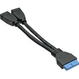 (€59,33*/1m) 0.15m InLine USB3.0 Adapterkabel 2xUSB A Buchse auf (€59,33*/1m) 0.15m InLine USB3.0 Adapterkabel 2xUSB A Buchse auf
