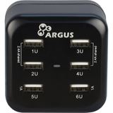 Inter-Tech Ladeger&auml;t Argus LS-6US 80mm USB 5V Steckdose