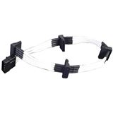 Silverstone 4-Pol-Molex auf 4x SATA Verlängerung 300mm weiß Silverstone 4-Pol-Molex auf 4x SATA Verlängerung 300mm weiß