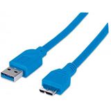 (€4,90*/1m) 1.00m Manhattan USB3.0 Anschlusskabel USB A Stecker (€4,90*/1m) 1.00m Manhattan USB3.0 Anschlusskabel USB A Stecker