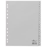 Durable Kunststoff-Register, A-Z, A4, PP, 20-teilig, grau