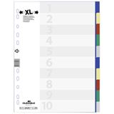 Durable Kunststoff-Register, A4, PP, 10-teilig, &uuml;berbreit