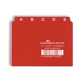 Durable Karteiregister A - Z, PP, A7 quer, rot, 25-teilig