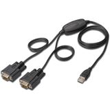 Digitus USB 2.0 - 2 x RS232 Adapterkabel, 1 MBit/Sek.