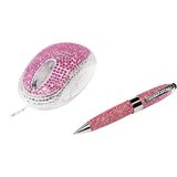 LogiLink Designset Strass und Glitzer USB pink (kabelgebunden) LogiLink Designset Strass und Glitzer USB pink (kabelgebunden)