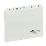DURABLE Karteiregister A - Z, PP, A6 quer, weiß, 25-teilig DURABLE Karteiregister A - Z, PP, A6 quer, weiß, 25-teilig